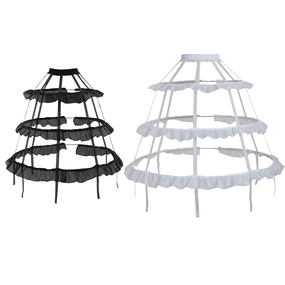 Women Gothic Lolita Birdcage Hoop Petticoat Underskirt Medieval Victorian ROCOCO petticoat Crinoline