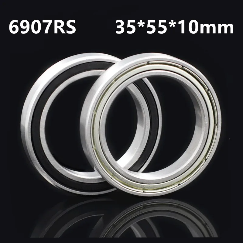 6907RS  35*55*10(mm) 10Piece free shipping bearings Rubber seal bearing Thin wall bearing 6907 6907RS chrome steel bearing