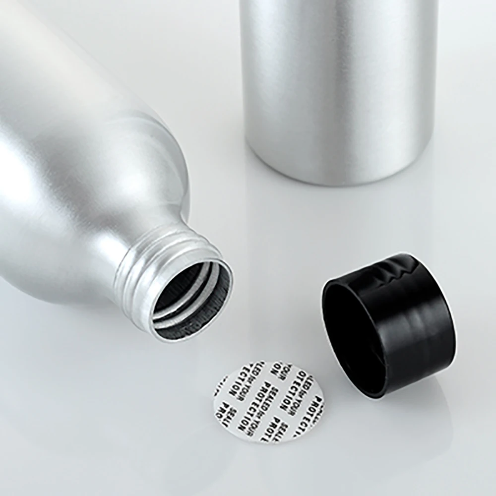 40ml silver bottle with plastic black and white and clear cap , aluminium container 40ml Wholesale