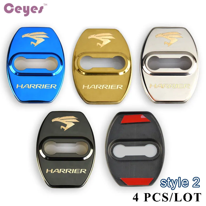 4pcs Car Styling Door Lock Cover Stickers auto Accessories Metal Exterior Accessories Case For Toyota Harrier 2021 2022 2023