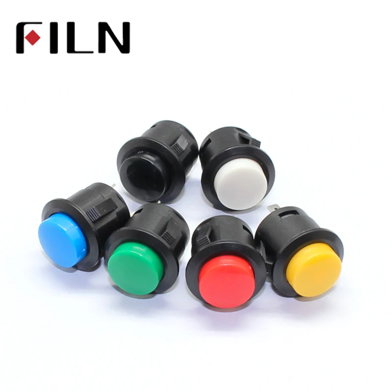 R13-507 16mm Sanp w plastiku OFF-(ON) Chwilowy normalnie otwarty przełącznik przyciskowy