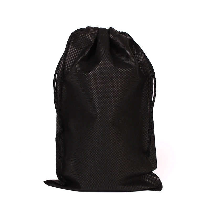 

Wholesale Custom Logo Gift Bags 50pcs/Lot 20*28cm Black Large Sheer Drawstring Christmas Jewelry Packaging Non Woven Bag