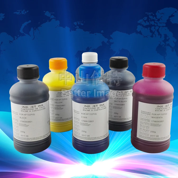 High quality pigment ink for HP72,for HP Designjet T610/T620/T770/T790/T1100/T1120/T1200/T1300/T2300,6C*250ML