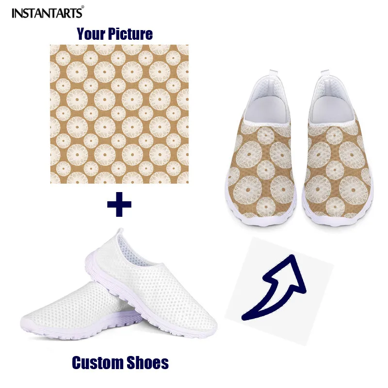 INSTANTARTS Cartoon Nursing Shoes Women Hospital Worker Walking Shoes Cute Nurse Pattern Air Mesh Shoes Breathable Zapatos