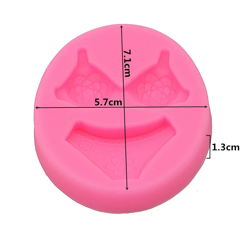 Bikini Underwear Brush Cake Silicone Mold Handmade Chocolate Soap Mold Cake Dessert Decorative Mold DIY Pastry Baking Gadgets