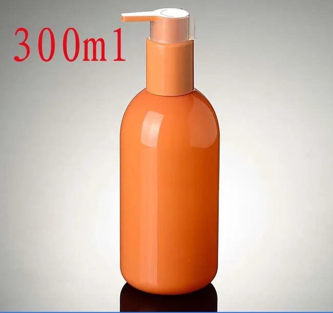 50pcs/lot Capacity 300ML PET bottles of orange lock mercury injection Wash protect series packing bottle