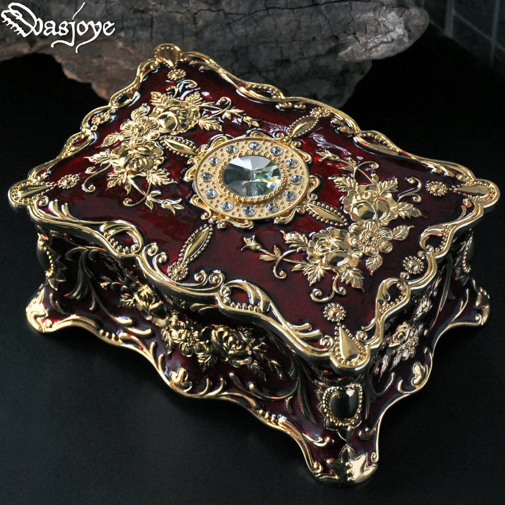 New Fashion Painted Retro European Korean Princess Jewelry Storage Boxes Jewelry Earrings Boxes Necklace Creative Wedding Gifts