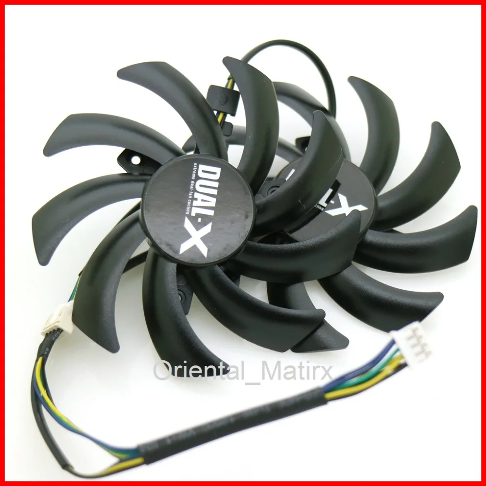 2pcs/lot FD7010H12S 12V 0.35A 4Pin 85mm VGA Fan For Sapphire R9-370X/270/280/280X/285X Graphics Video Card Cooling Fan