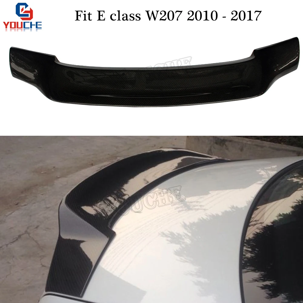 W207 Carbon Fiber Rear Boot Spoiler Wing for Mercedes C207 E Class 2-door Coupe 2010 - 2017 E250 E350 E550 Trunk Lid