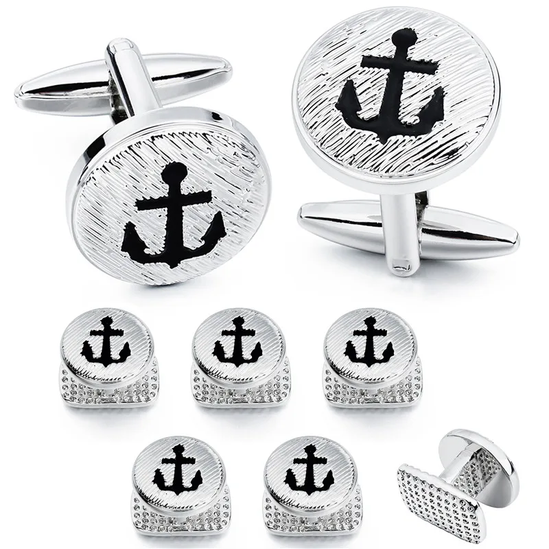 

HAWSON Brand Cufflinks and Studs Set Fashion & High Quality Men cuff links for Tuxedo