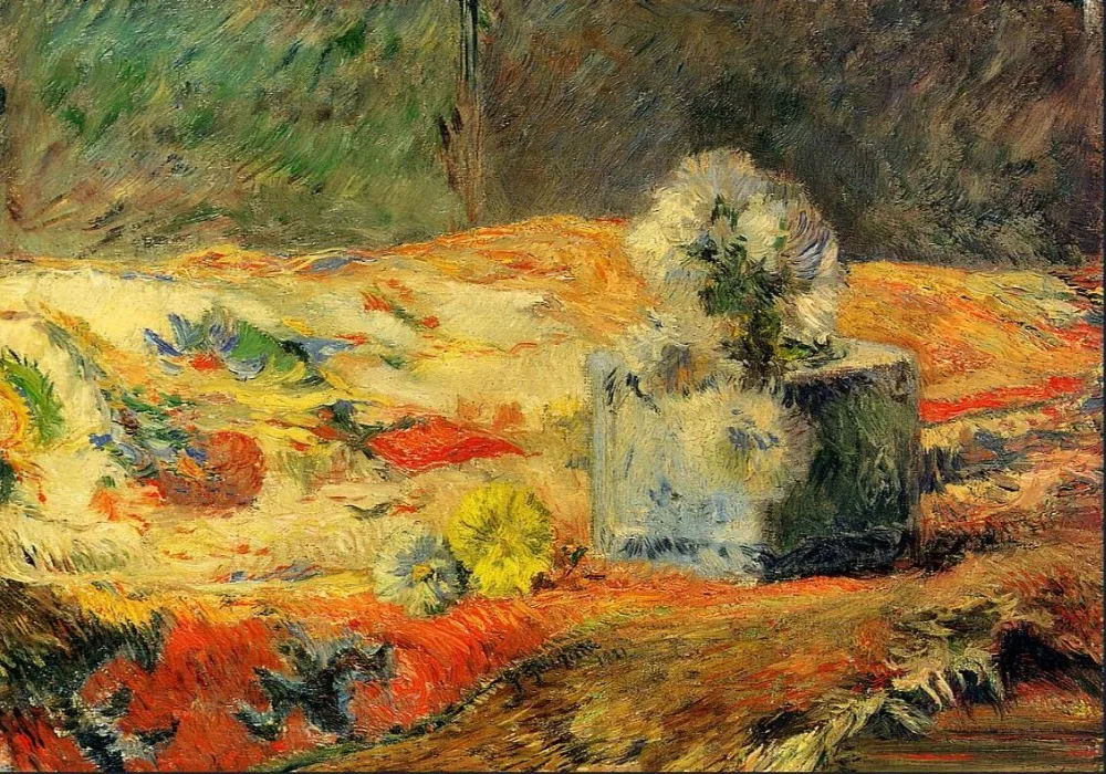 

High quality Oil painting Canvas Reproductions Flowers and carpet (1881) by Paul Gauguin hand painted