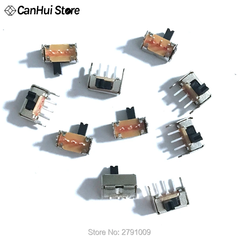 50Pcs SS12D07VG3 SS12D07 VG3 Toggle Switch 3PIN 1P2T Slide Switch Handle High 3mm 1P2T Lever Type switch SS12D07G3 3PIN