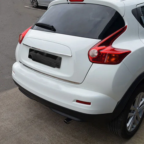 AX FOR Nissan JUKE 2011-2017 Chrome Rear Trunk Door Edge Molding Tailgate Strip Garnish Styling 2014 - 2019 Tail Gate Cover Trim