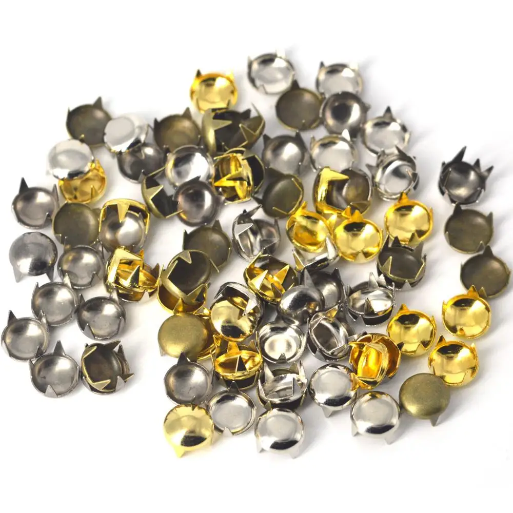 KALASO 100PCS Wholesale Dome Stud Claw Rivets DIY Craft Supplies Leathercraft Handmade Accessories 5mm/6mm/7mm/8mm/9mm/10mm/12mm