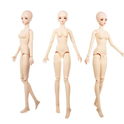 MMGIRL-cuerpo articulado de muñeca BJD 1/3, maquillaje/sin cabeza, se puede abrir, alta calidad, 62cm, regalo para niña