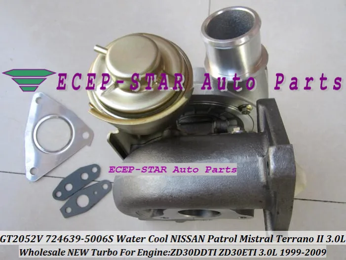 ww Water Cooled Turbo GT2052V 724639-5006S 705954-0013 724639 705954 For NISSAN Patrol Mistral TERRANO 99- ZD30DDTI ZD30ETI 3.0L