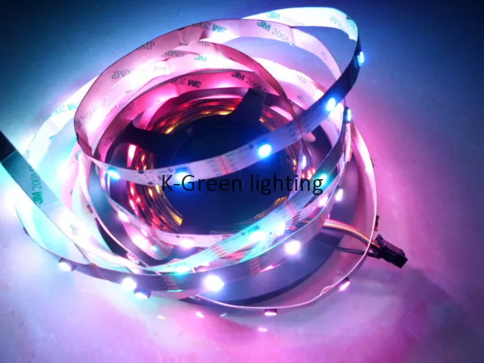 

5mX APA102 changeable 5050 rgb LED strip light 32led/m 32Pixel/m data and clock separately IP30/IP65/IP67 free shipping