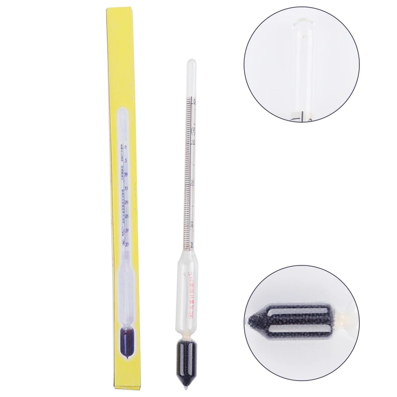 New Standard Saccharimeter 0-35' 12P Hydrometer for Home Brewing - Beer / Wine Making For homebrew