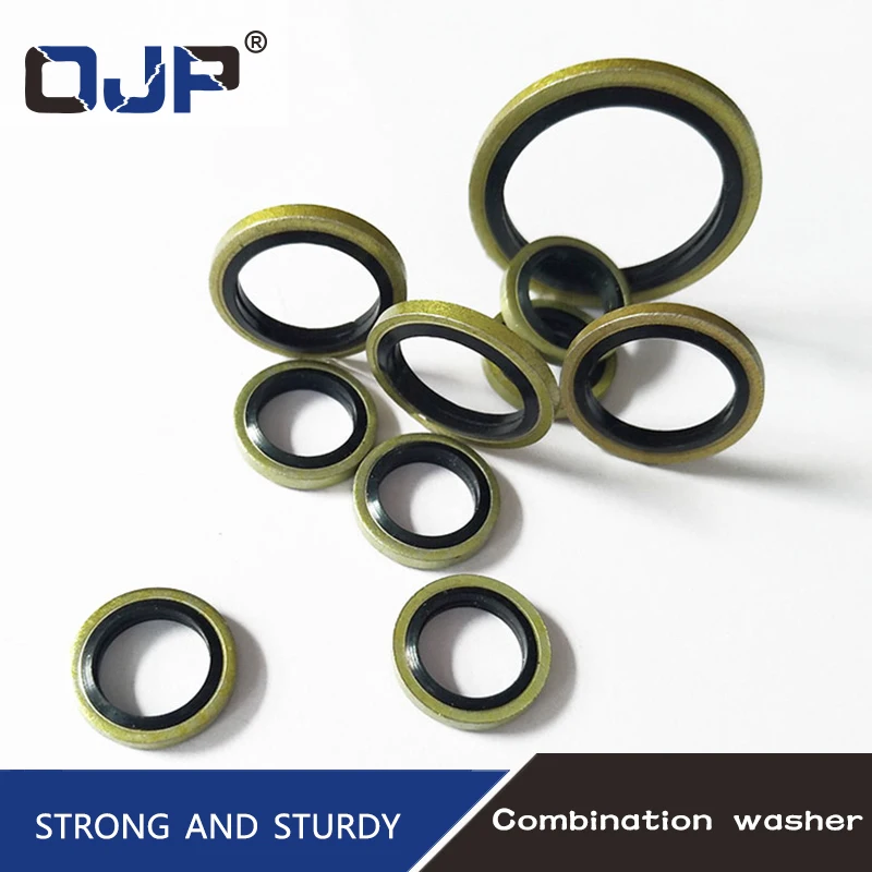 6/8/10/12/14/16~60mm Bonded Washer Metal Rubber Oil Drain Plug Gasket Fit M6/M8/M10/M12/M14/M16~M60 Combined Washer Sealing Ring