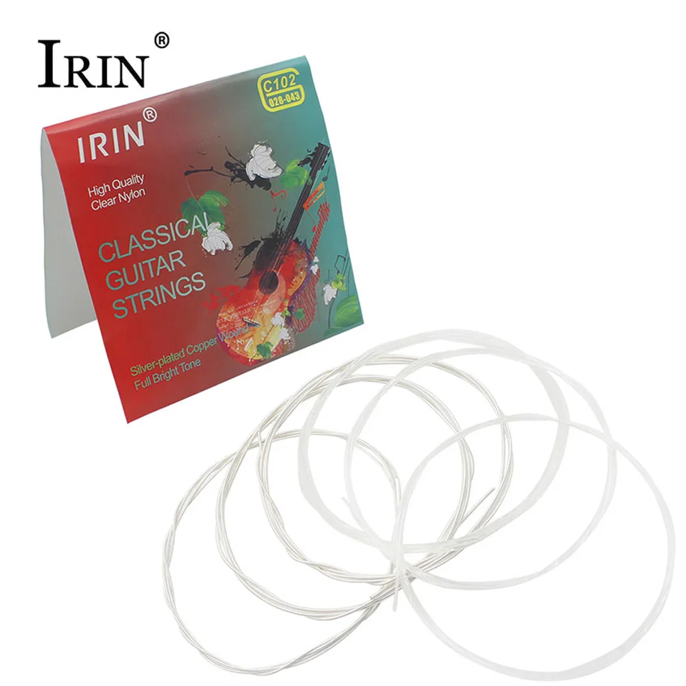 

IRIN C102 Classical Guitar Strings Set Transparent Nylon Fiber 028~043 Inch Strings Guitar Parts Accessories