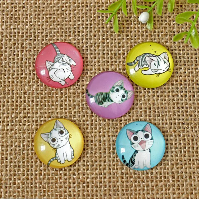 Cat Glass Cabochon Cameo 10mm 12mm 14mm 18mm 20mm 25mm Flatback Embellishment Scrapbook Accessories DIY Craft