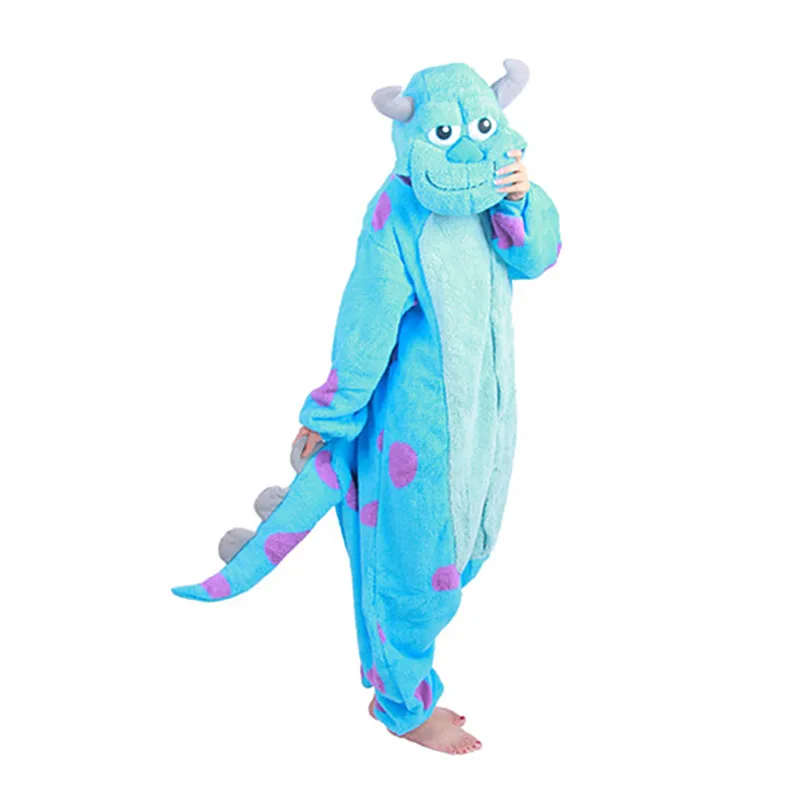 Monster James P. Sullivan and Mike Wazowski Kigurumi Adult's Cartoon Costume Sully Onesies Pajama