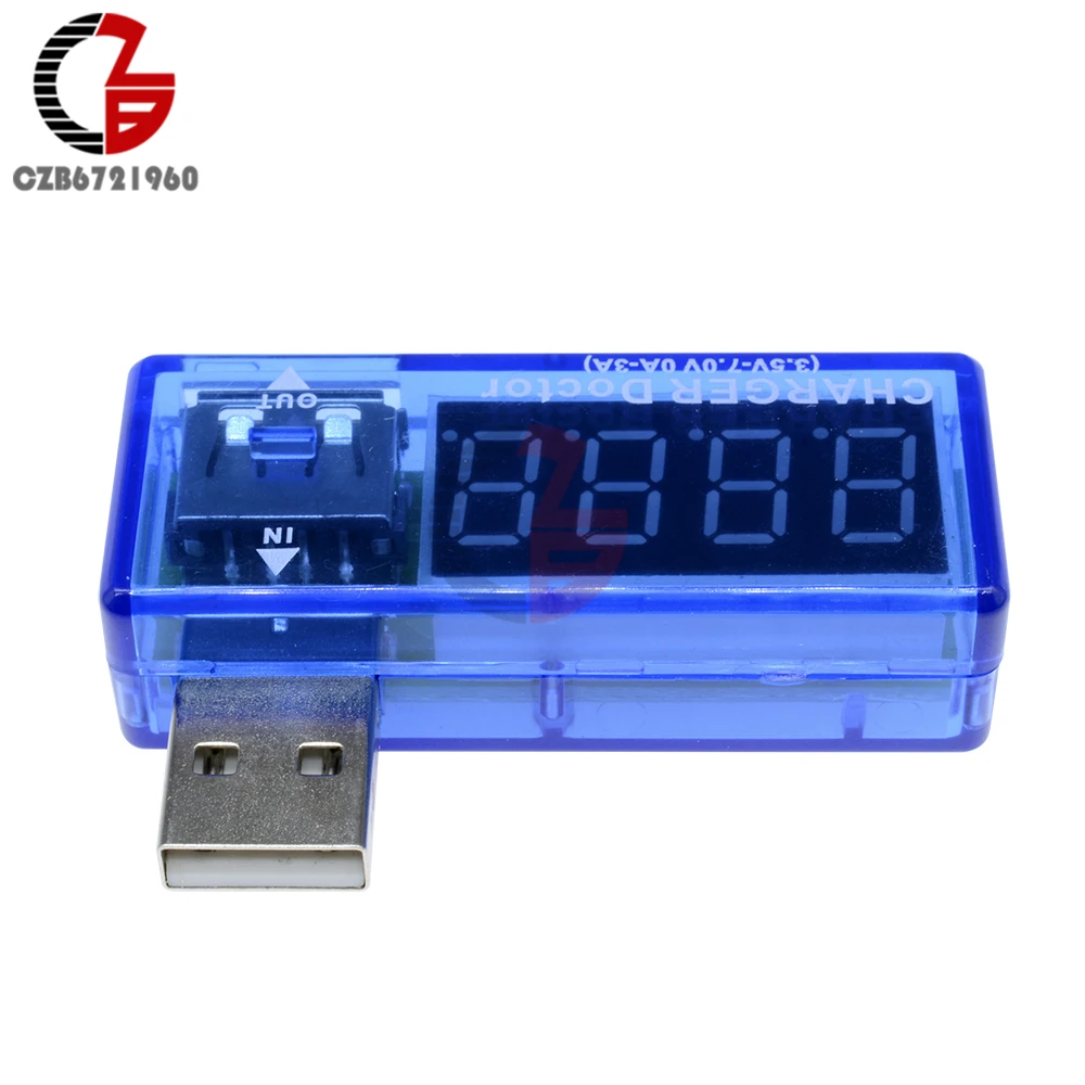 Mini LED Display Digital USB Voltmeter Ammeter Power Current Voltage Meter Tester Portable USB Volt Amp Charger Doctor Detector