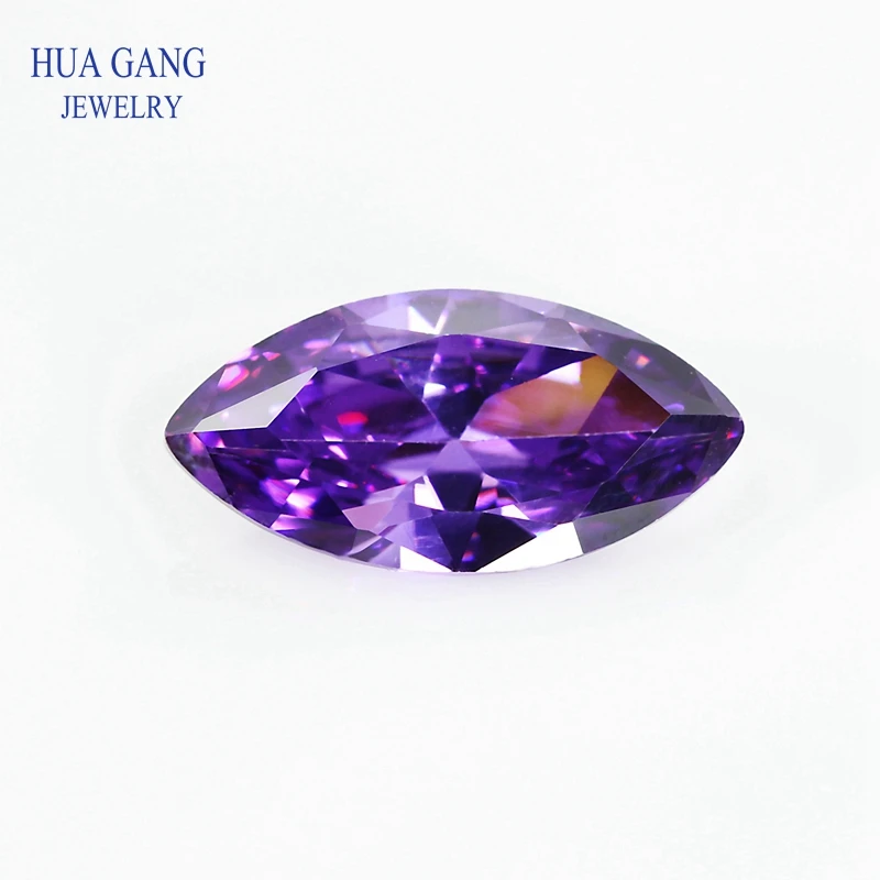 5A Purple Marquise Shape Brilliant Cut CZ Stone Synthetic Gems Cubic Zirconia For Jewelry Size 1.5x3~10x20mm