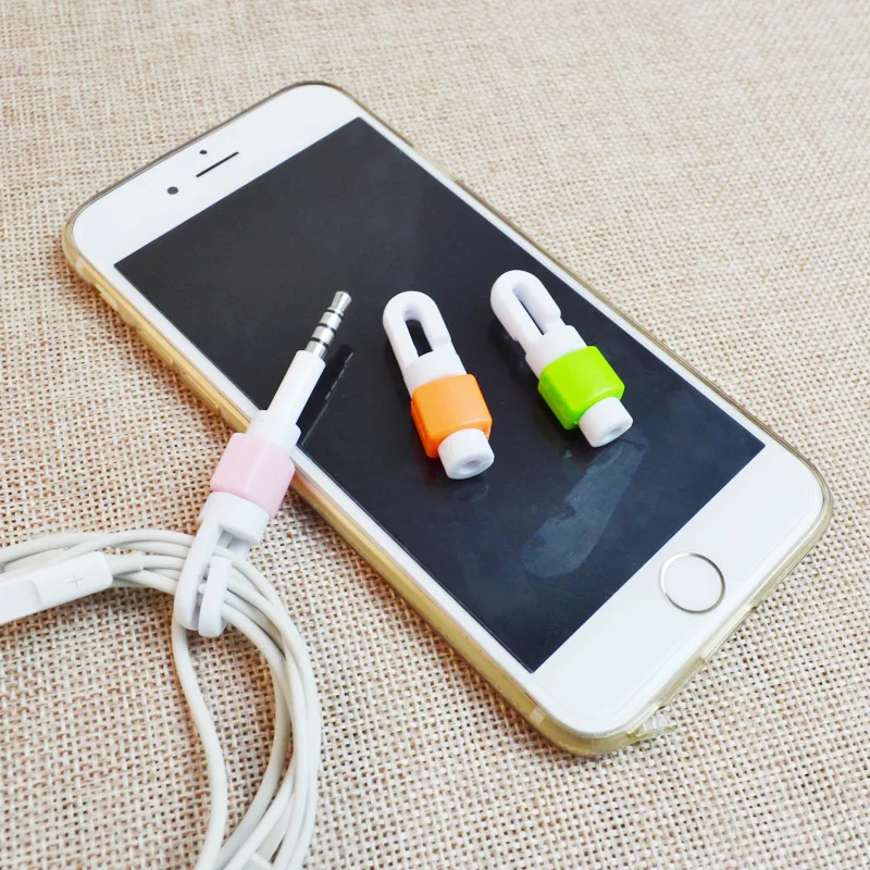 10 sztuk kabel Protector dla iphone słuchawki organizator drutu Earpods Cord Protector etui ochronne kolory nawijarka pokrywa