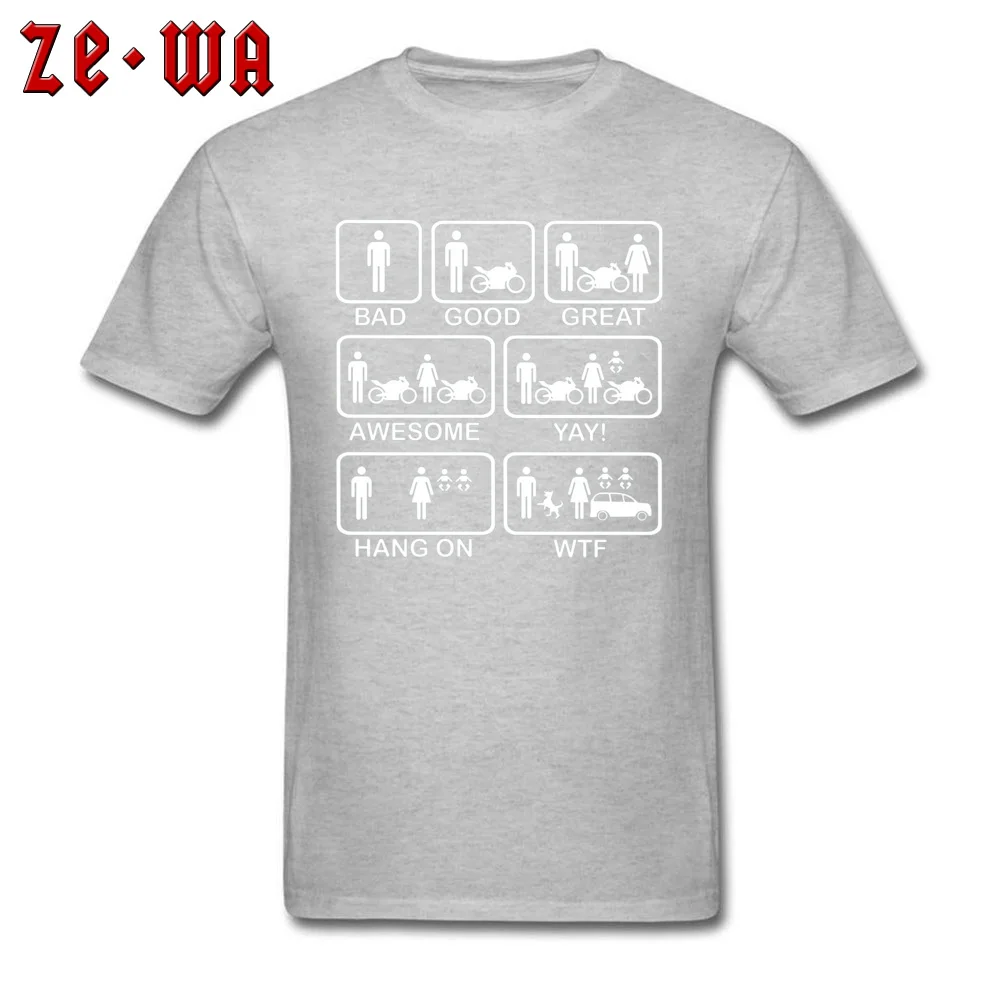 T-shirt engraçada para homens, tops de algodão, camisetas, streetwear preto, ruim e boa, ótima vida incrível, WTF, novo, 2022