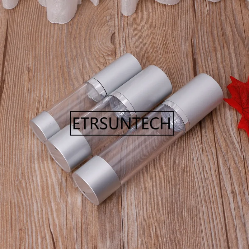 10/15/30/50/100ml Silber Gold High-grade Nachfüllbare Flaschen Tragbare Airless Pumpe dispenser Flasche Für Reise Lotion H0069 – Detail 8
