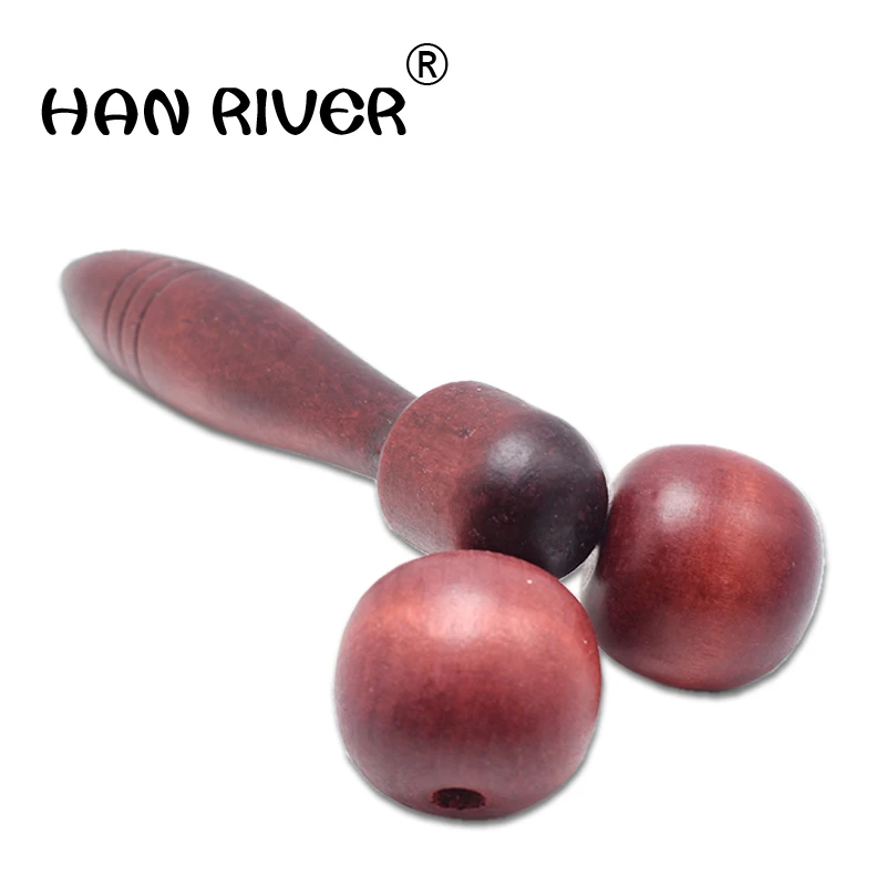 Wooden facial massager Thin face artifact Facial massage wheel Round face Roller massager