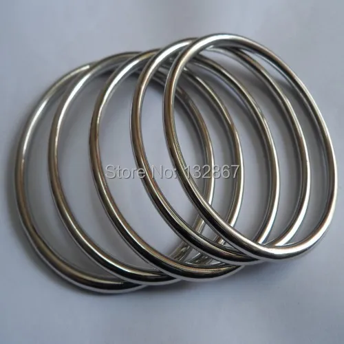 5pcs Lot Heavy Solid Smooth Bangle Women Men's Bracelet 316L Stainless steel 4mm 68cm