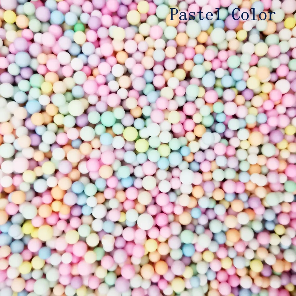 13g/bag Macarons Light Colours Pastel Foam Beads For Slime Polystyrene Foam Balls Styrofoam Filler Foam Mini Beads Balls Crafts