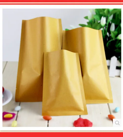 10cm*15cm,100pcs/lot,kraft bag without the zipper heat seal kraft bag for food Can be sealed with a manual heat sealer