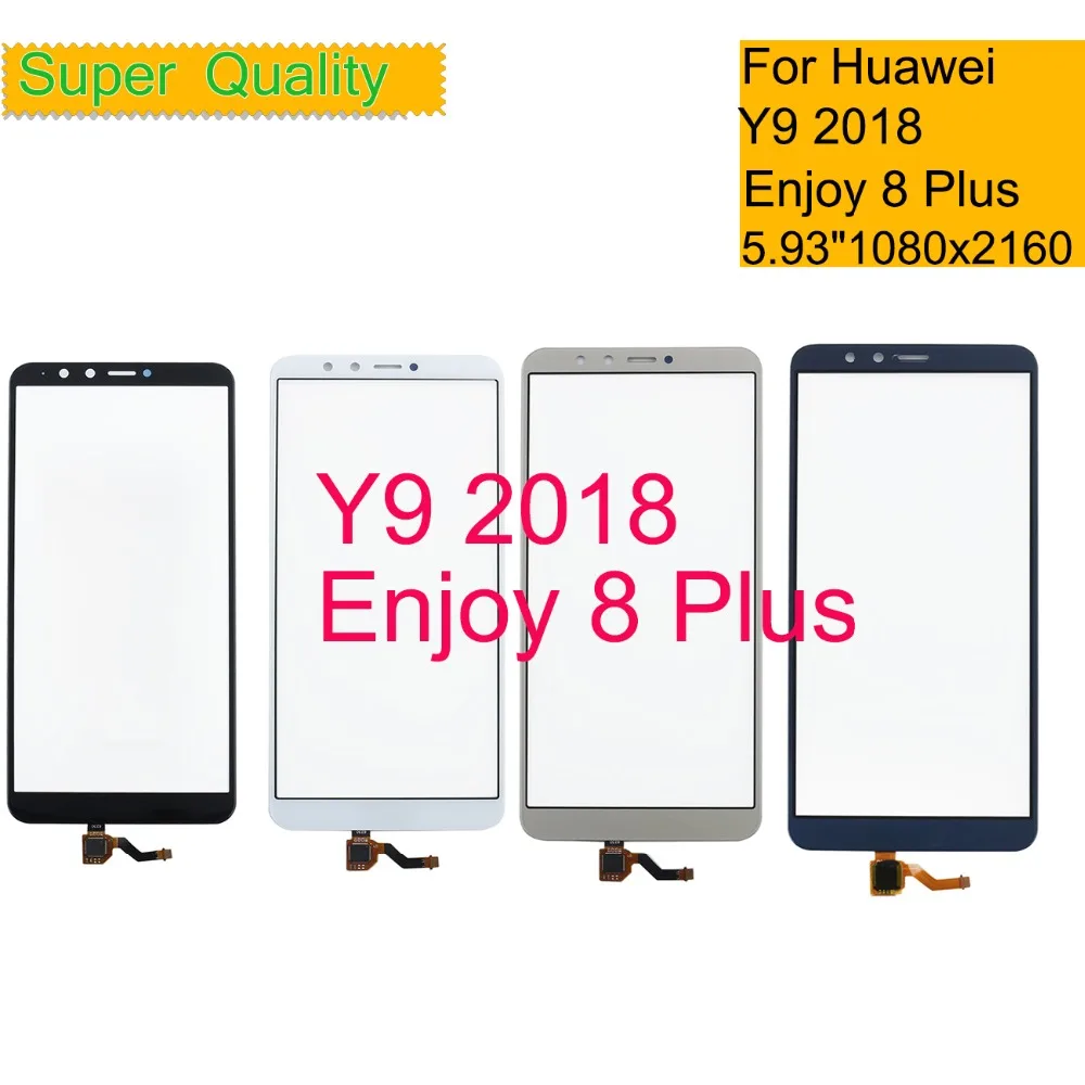 

10Pcs/Lot Touchscreen For Huawei Y9 2018 Enjoy 8 Plus Touch Screen Panel Sensor Digitizer Front Glass Outer Lens