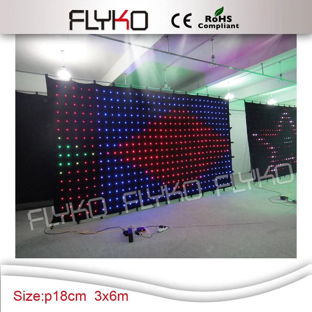 

Free shipping 2019 popular P18 RGB 3 in 1 led stage curtain