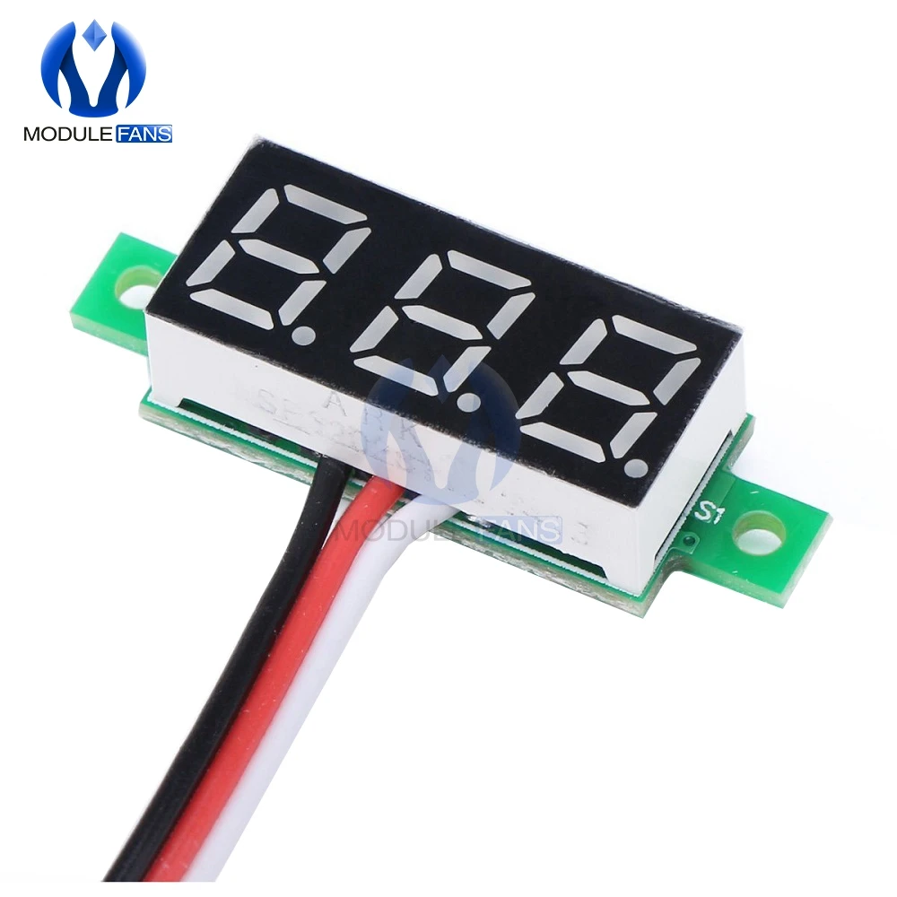 0.28 Inch LED DC 0-100V Red Voltmeter Digital Display Voltage VOLT METER 12V 24V Diy Kit Electronic PCB Board Module