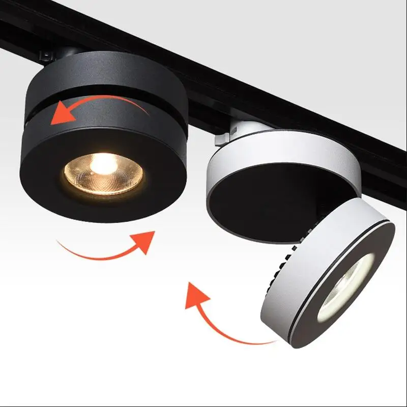 

355 Degree Rotation AC85-265V 9W/12W/15W Dimmable LED Ultra Thin High Quality Track Spotlight Tracking Rail Lighting