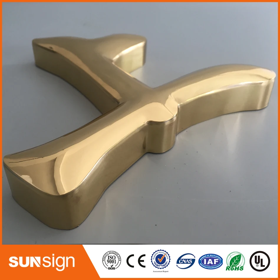 3D Geen Licht Kanaal Brief Auto Verf Rvs Letters