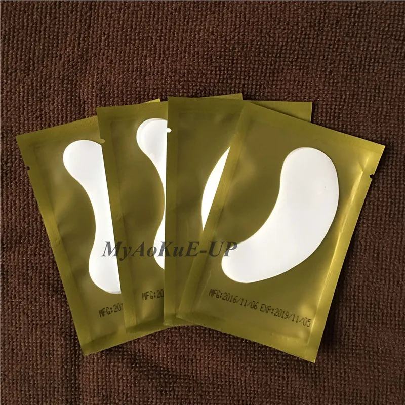 Eyelash patches gel eye pads 100 pairs under eye pads for eyelash extension lint free makeup tools eyelashes paper patches