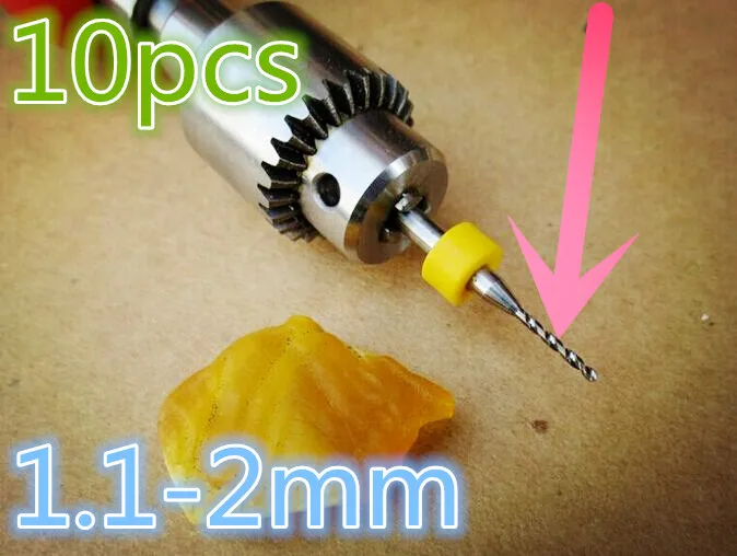 10pcs K262B 1.1-2mm Mini Tungsten Steel Super Hard Carving Drill Bit For Amber Beeswax Copper Stainless Steel Sell At A Loss USA