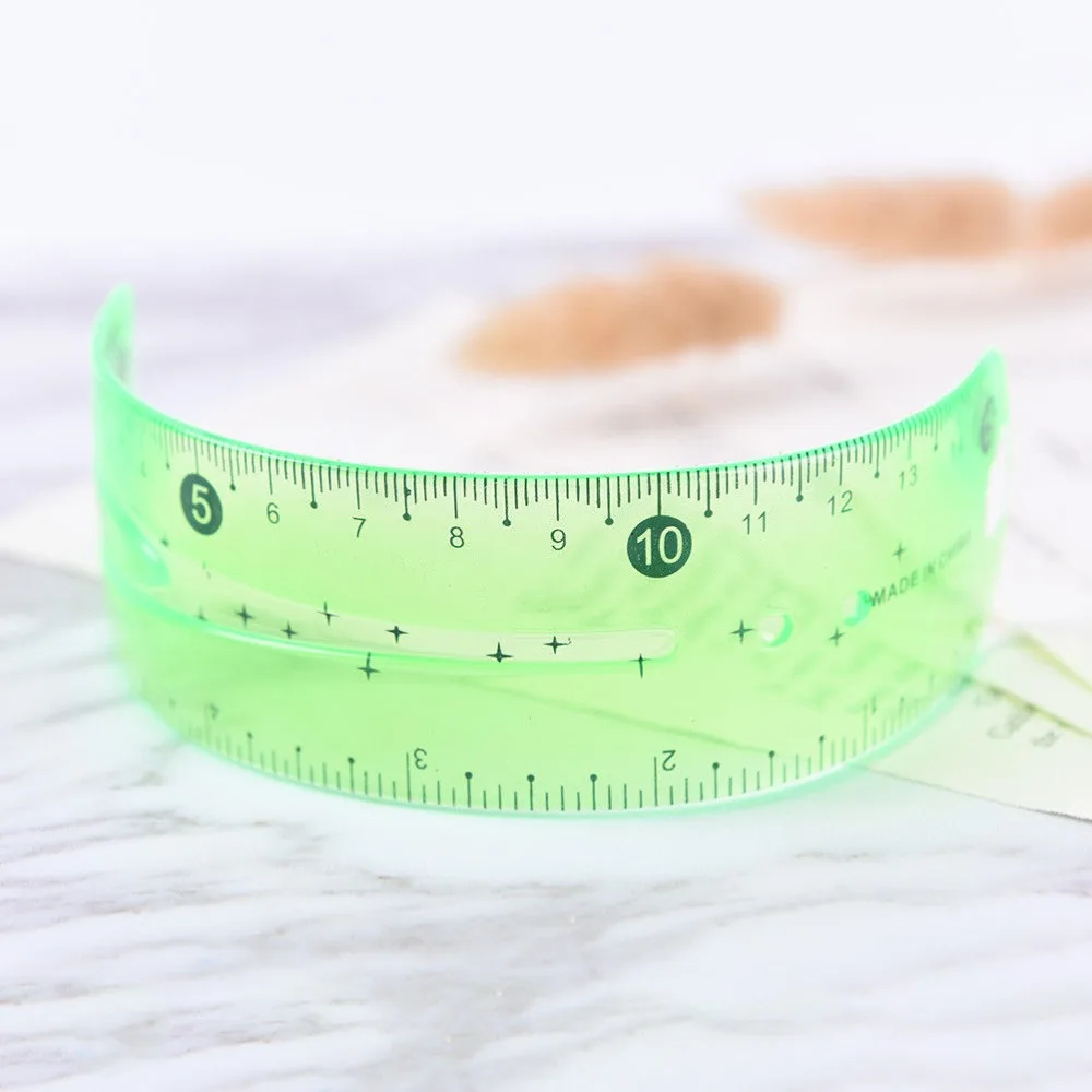 High Quality Plastic Flexible Ruler Tape Measure 15cm Centimeters and Inches Ruler Straight Ruler Office School Supplies