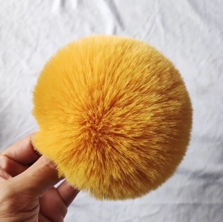 Winter Multicolor Soft Artificial Fox Fur Pom pom Polyester Pompoms For Knitted Beanies Hats And Key Chain Clothing Accessories