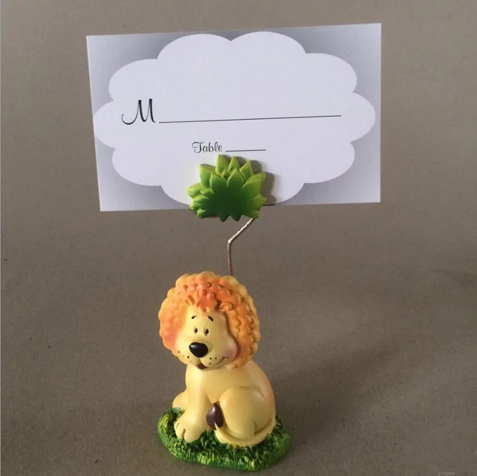 

10pcs 3D Animal Lion Name Number Table Place Card Holder For Wedding Party Anniversary Venue Table Decoration