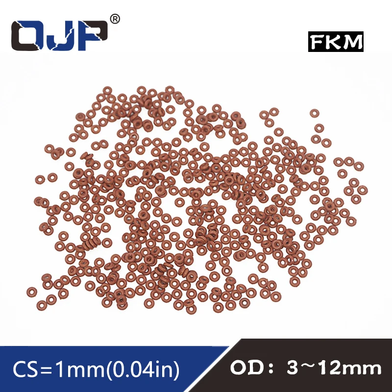 Thickness CS1/1.5/1.9mm Brown FKM O-ring FPM fluorine rubber sealing gasket rubber washer ring wholesale in specifications