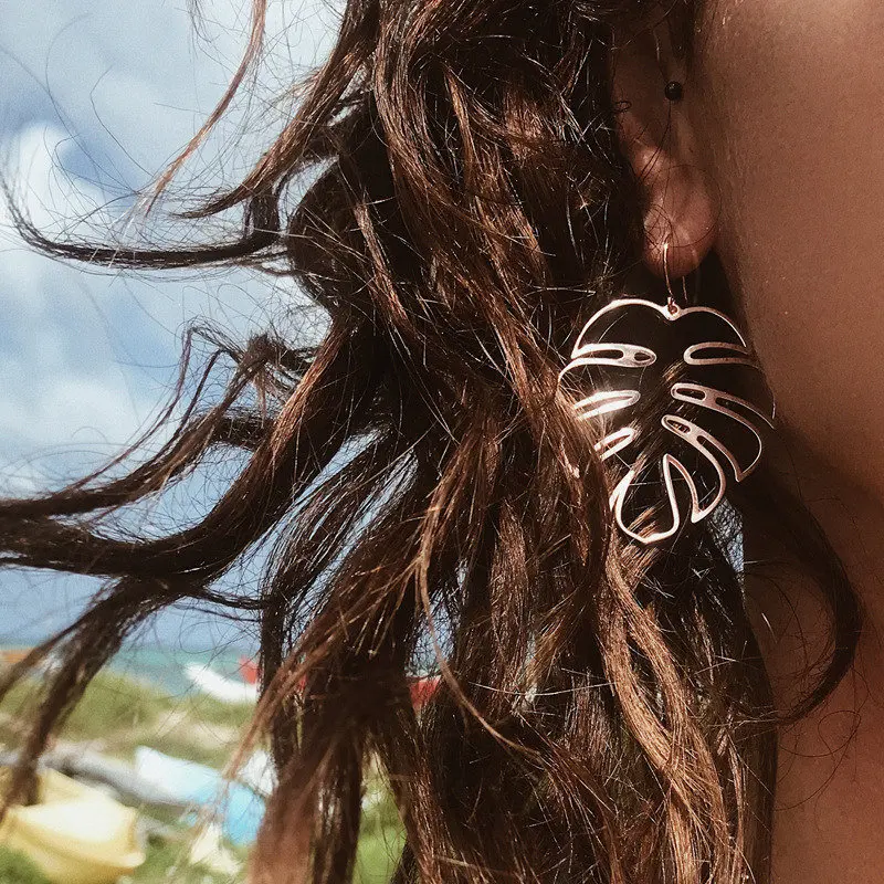 Fashion Hollow Flamingo Earrings for Women Big Bird Earring Ear Jewelry Vintage Bohemian boucle d'oreille femme 2019