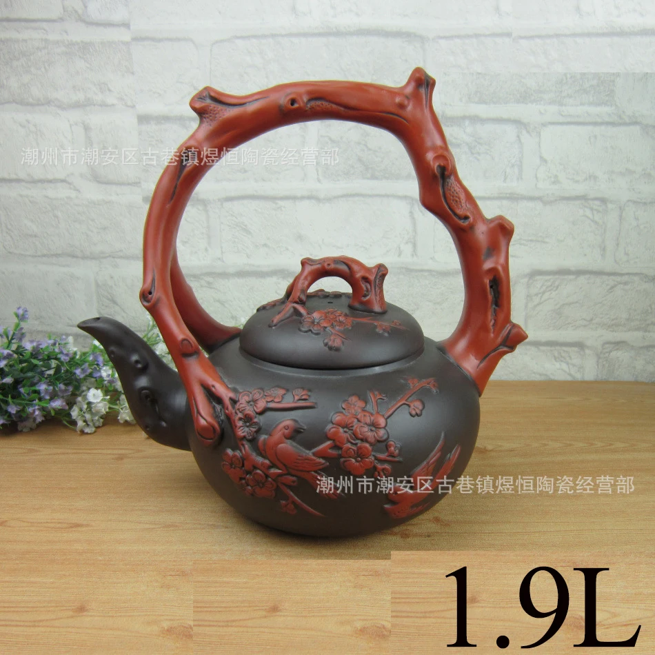 

Ceramic Yixing Clay Kung Fu Set Big Teapot Sand Tea Pot High-grade Handmade Gift Teapots 1.9L Zisha Sets Porcelain Kettle