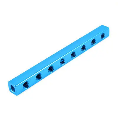 

1/4" PT Thread Air Pneumatic 8 Ways 11 Ports Manifold Block Free shipping