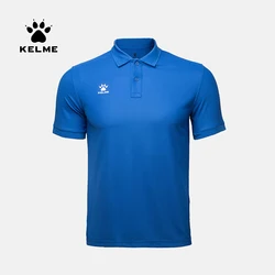 KELME-Polo de entrenamiento para hombre, Camiseta de algodón para correr, Tops informales de manga corta, Polo de gran cantidad, verano, 3891064